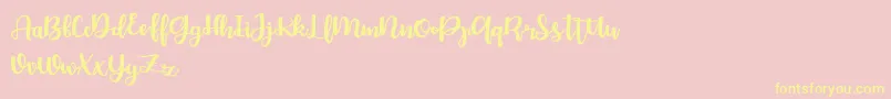 Bellco FREE Font – Yellow Fonts on Pink Background