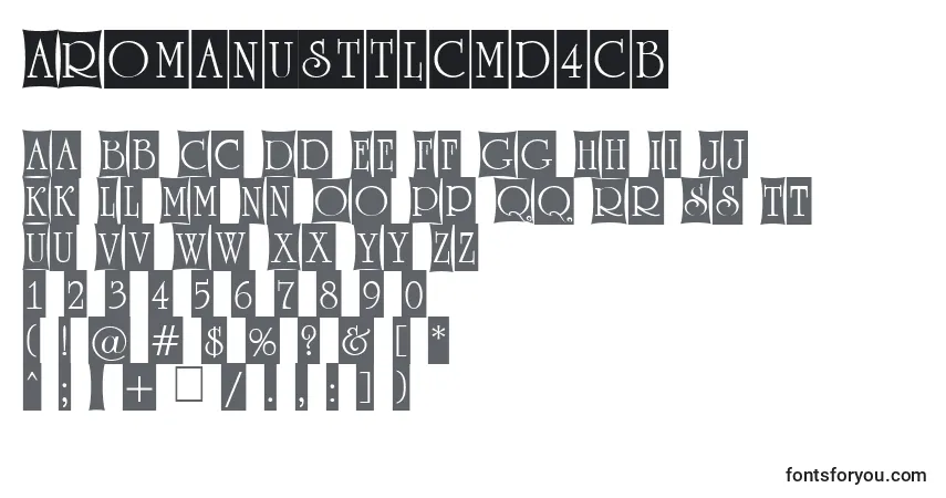 A fonte ARomanusttlcmd4cb – alfabeto, números, caracteres especiais