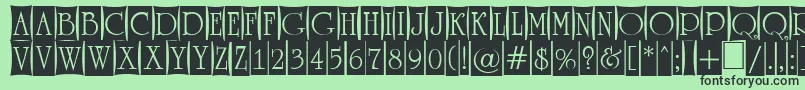 ARomanusttlcmd4cb Font – Black Fonts on Green Background