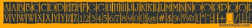 ARomanusttlcmd4cb Font – Black Fonts on Orange Background