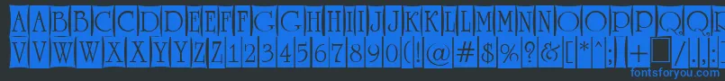 ARomanusttlcmd4cb Font – Blue Fonts on Black Background