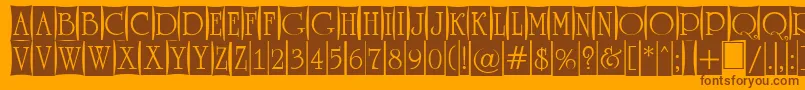 ARomanusttlcmd4cb Font – Brown Fonts on Orange Background