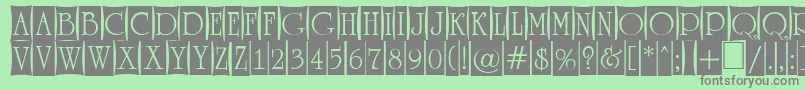 ARomanusttlcmd4cb Font – Gray Fonts on Green Background