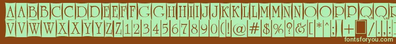 ARomanusttlcmd4cb Font – Green Fonts on Brown Background