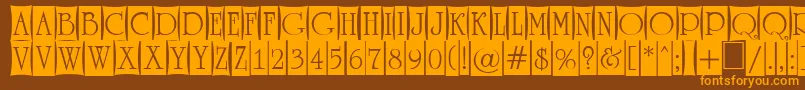 ARomanusttlcmd4cb Font – Orange Fonts on Brown Background