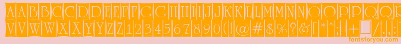 ARomanusttlcmd4cb Font – Orange Fonts on Pink Background