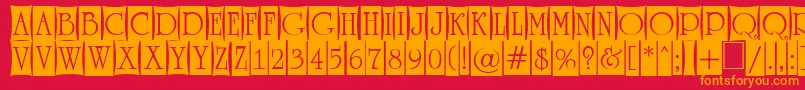 ARomanusttlcmd4cb Font – Orange Fonts on Red Background