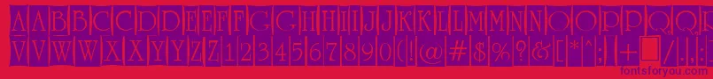 ARomanusttlcmd4cb Font – Purple Fonts on Red Background