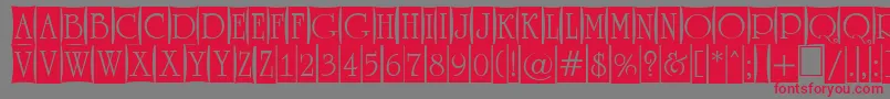 ARomanusttlcmd4cb Font – Red Fonts on Gray Background