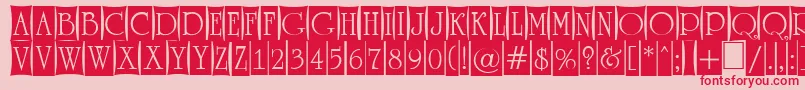 ARomanusttlcmd4cb Font – Red Fonts on Pink Background