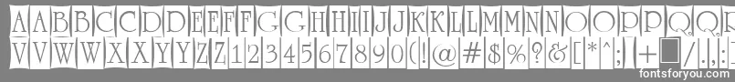フォントARomanusttlcmd4cb – 灰色の背景に白い文字
