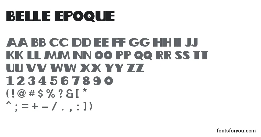 Belle Epoque Font – alphabet, numbers, special characters