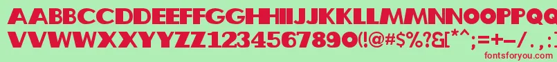 Belle Epoque Font – Red Fonts on Green Background
