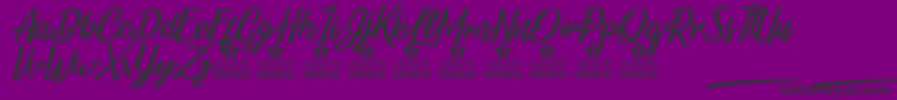 Belle et Belle Personal Use Font – Black Fonts on Purple Background