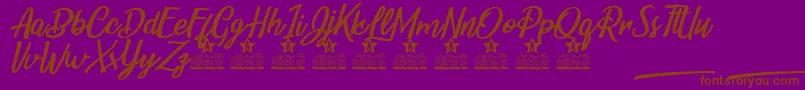 Belle et Belle Personal Use Font – Brown Fonts on Purple Background