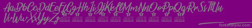 fuente Belle et Belle Personal Use – Fuentes Grises Sobre Fondo Morado