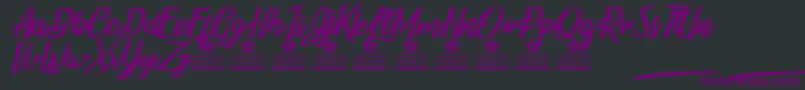 Belle et Belle Personal Use Font – Purple Fonts on Black Background