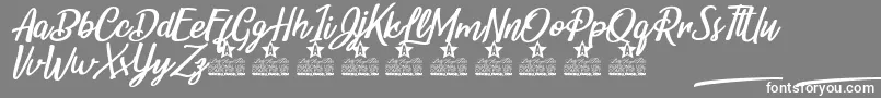 Belle et Belle Personal Use-Schriftart – Weiße Schriften auf grauem Hintergrund