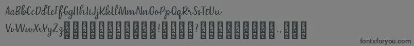 Belle Helene DEMO Script Font – Black Fonts on Gray Background