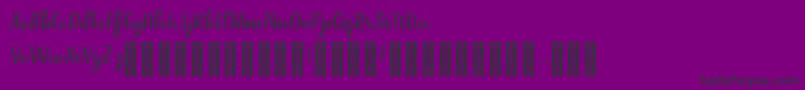 Belle Helene DEMO Script-Schriftart – Schwarze Schriften auf violettem Hintergrund