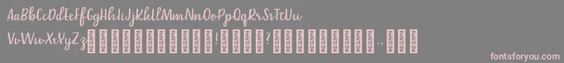 Belle Helene DEMO Script Font – Pink Fonts on Gray Background