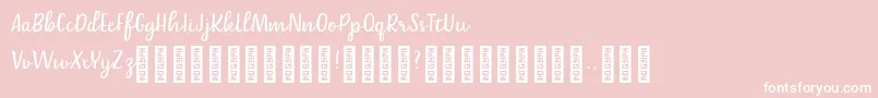 Belle Helene DEMO Script Font – White Fonts on Pink Background