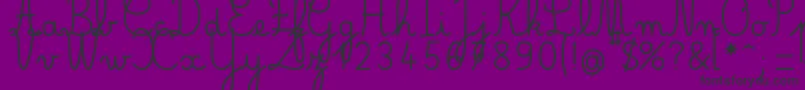 フォントBelleAllureCE Gros – 紫の背景に黒い文字