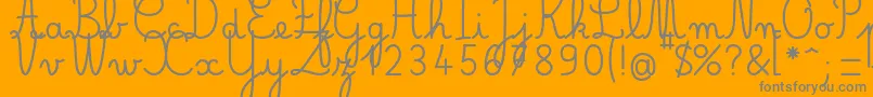 BelleAllureCE Gros-Schriftart – Graue Schriften auf orangefarbenem Hintergrund