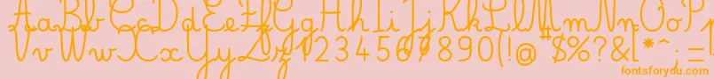 BelleAllureCE Gros Font – Orange Fonts on Pink Background