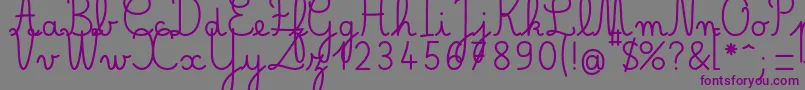 Шрифт BelleAllureCE Gros – фиолетовые шрифты на сером фоне