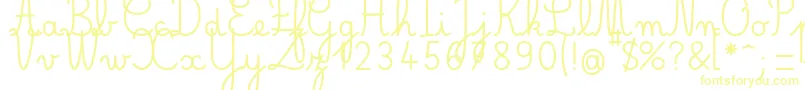BelleAllureCE Gros-Schriftart – Gelbe Schriften