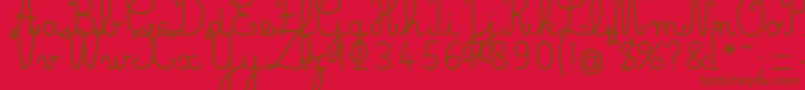 BelleAllureCM Gros Font – Brown Fonts on Red Background