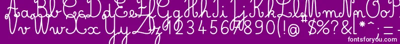 BelleAllureCM Gros Font – White Fonts on Purple Background