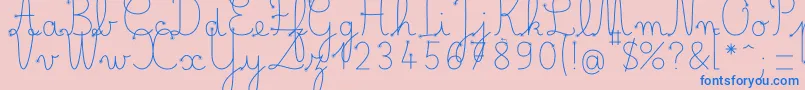BelleAllureDuctus Fin Font – Blue Fonts on Pink Background