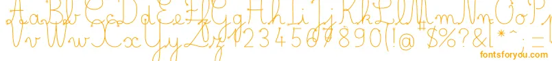 BelleAllureDuctus Fin-Schriftart – Orangefarbene Schriften auf weißem Hintergrund