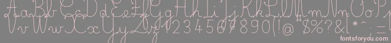 Шрифт BelleAllureDuctus Fin – розовые шрифты на сером фоне