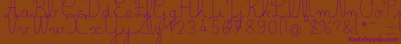 Шрифт BelleAllureDuctus Fin – фиолетовые шрифты на коричневом фоне