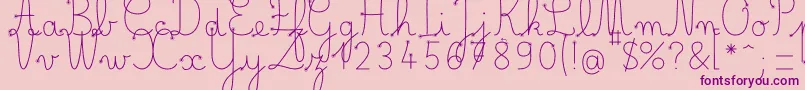 BelleAllureDuctus Fin Font – Purple Fonts on Pink Background