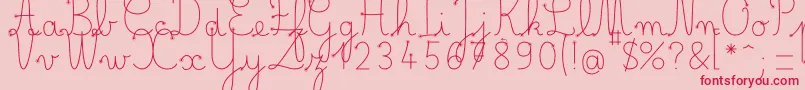 BelleAllureDuctus Fin Font – Red Fonts on Pink Background