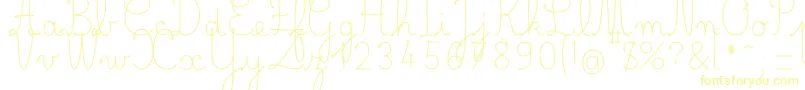 BelleAllureDuctus Fin-Schriftart – Gelbe Schriften auf weißem Hintergrund