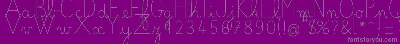 BelleAllureGS Fin-Schriftart – Graue Schriften auf violettem Hintergrund