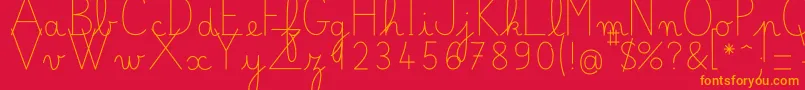 BelleAllureGS Fin Font – Orange Fonts on Red Background