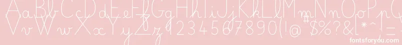 BelleAllureGS Fin Font – White Fonts on Pink Background