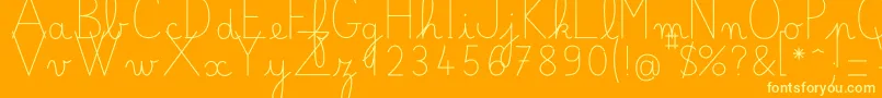 BelleAllureGS Fin Font – Yellow Fonts on Orange Background