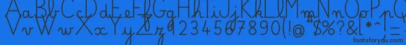 フォントBelleAllureGS Gros – 黒い文字の青い背景