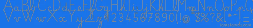 BelleAllureGS Gros-Schriftart – Graue Schriften auf blauem Hintergrund