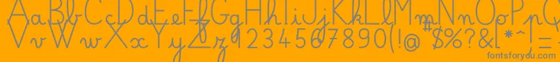 BelleAllureGS Gros-Schriftart – Graue Schriften auf orangefarbenem Hintergrund