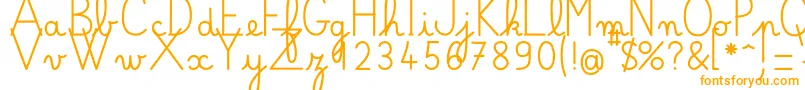 BelleAllureGS Gros-Schriftart – Orangefarbene Schriften auf weißem Hintergrund