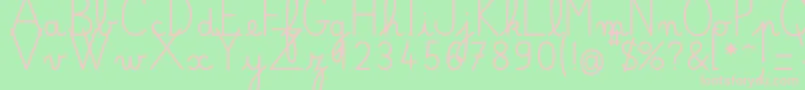 BelleAllureGS Gros Font – Pink Fonts on Green Background