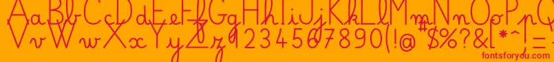 BelleAllureGS Gros Font – Red Fonts on Orange Background